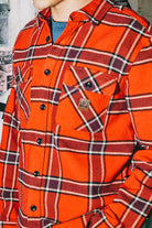 Men's Bowery Heavyweight Flannel in the color Adrenaline Rush - Men's Lifestyle image