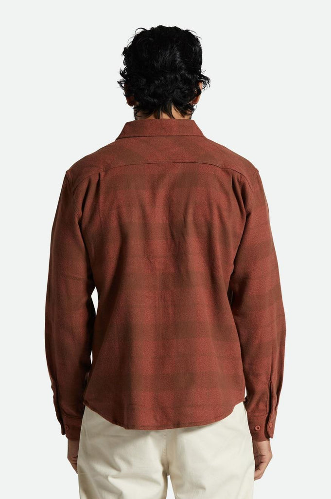 Brixton Bowery Stretch Water Resistant L/S Flannel - Sepia/Terracotta