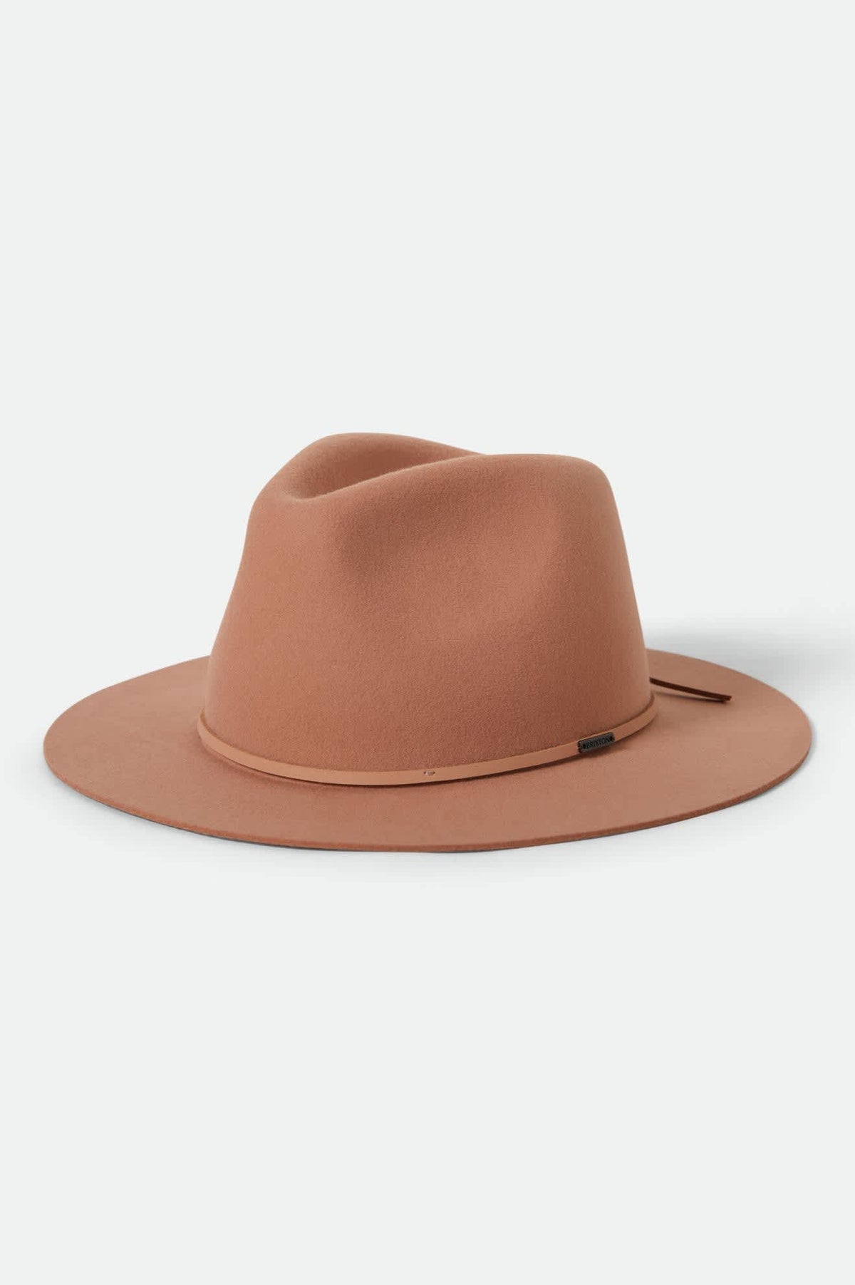Nine West Classic Brown Fedora Hat Unisex Roma Fedora in Chocolate/Bronze – Brixton main image 2