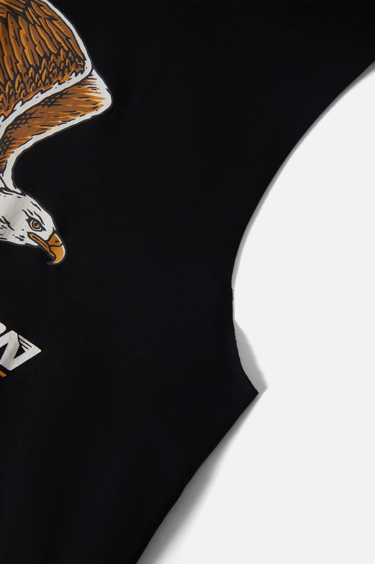 Men's Free Muscle Tank Top in the color Black Worn Wash - Additional Laydown image