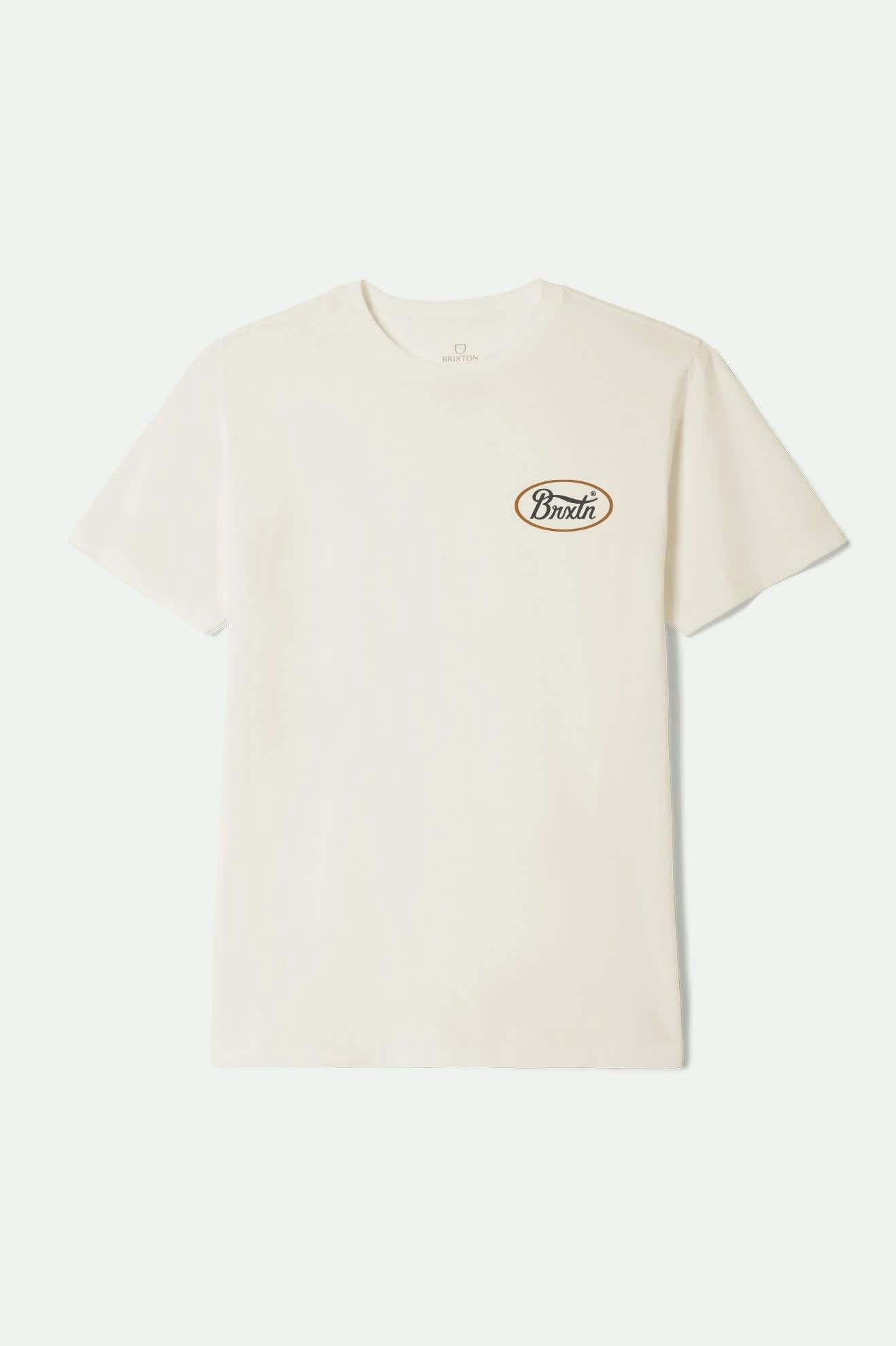 Men's Parsons S/S Standard T-Shirt in the color Cream/Pumpkin Spice/Washed Black - Front Product View