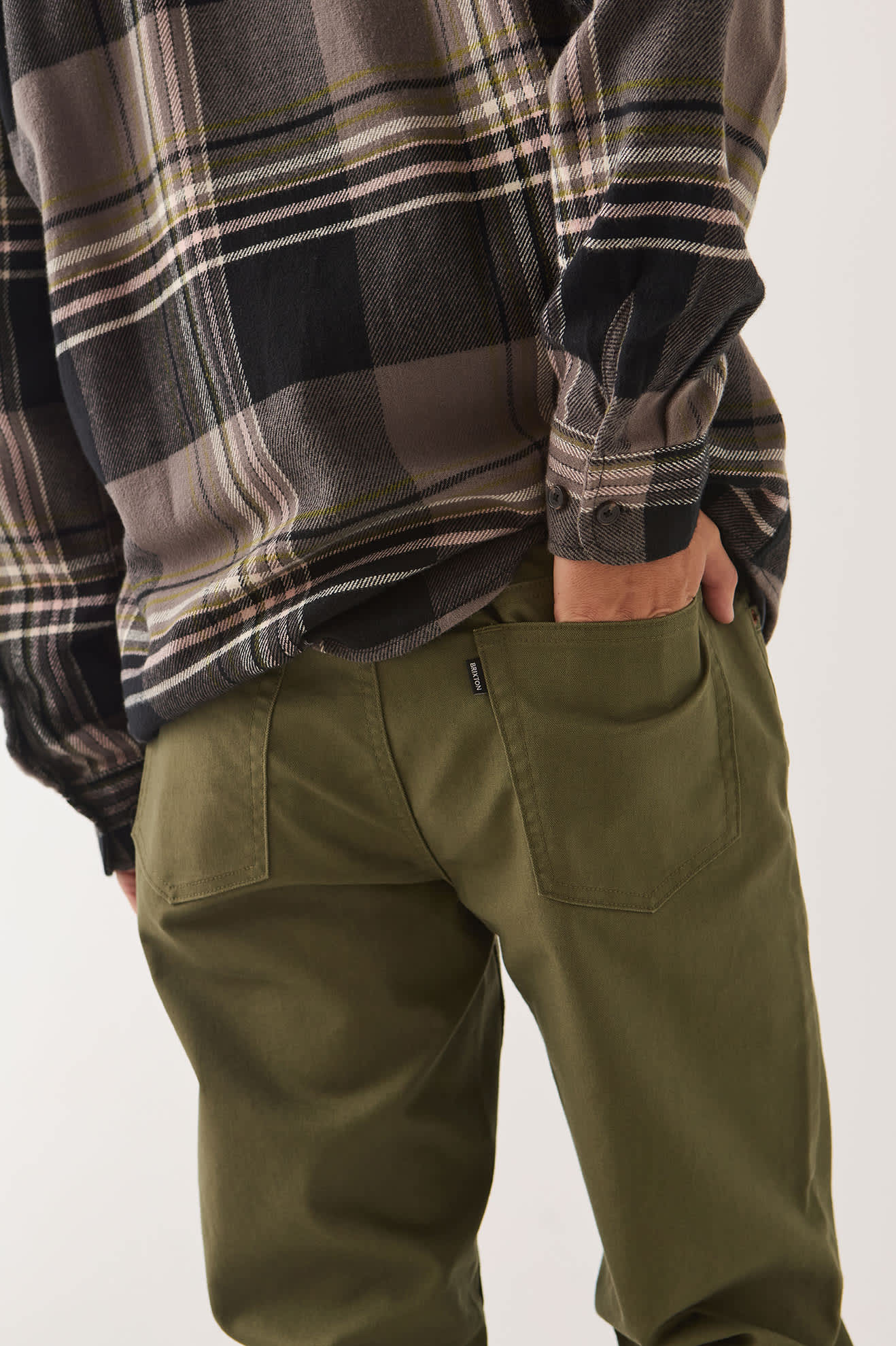 Men's Builders 5-Pocket Pant in the color Dark Olive - Additional Fit image