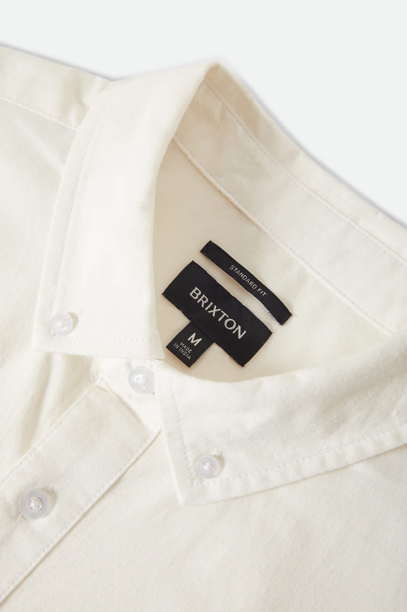 Men's Sanford Oxford Short Sleeve Shirt in the color Off White - Additional Laydown image