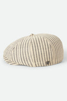 Unisex Brood Lightweight Newsboy Cap in the color Natural/Black Straw - Additional Laydown image