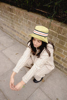 Unisex Redding Knit Packable Hat in the color Green Multi Stripe - Women's Lifestyle image