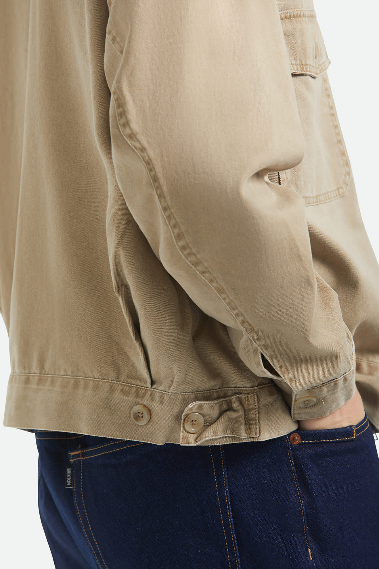Men's Trademark Lightweight Garage Jacket in the color Washed Khaki - Additional Fit image