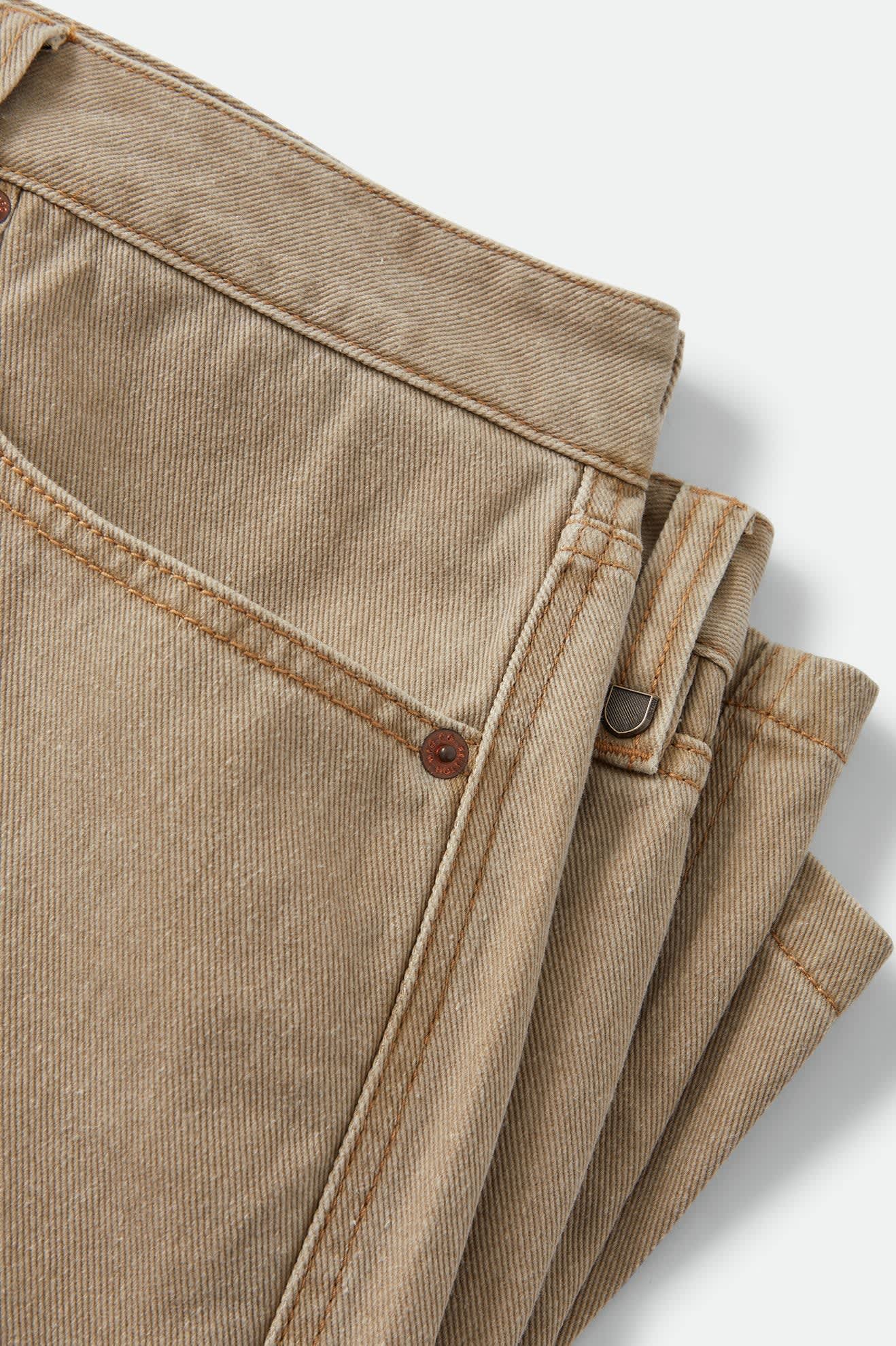 Men's Brixton Relaxed Short in the color Washed British Khaki - Additional Laydown image