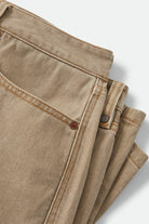 Men's Brixton Relaxed Short in the color Washed British Khaki - Additional Laydown image