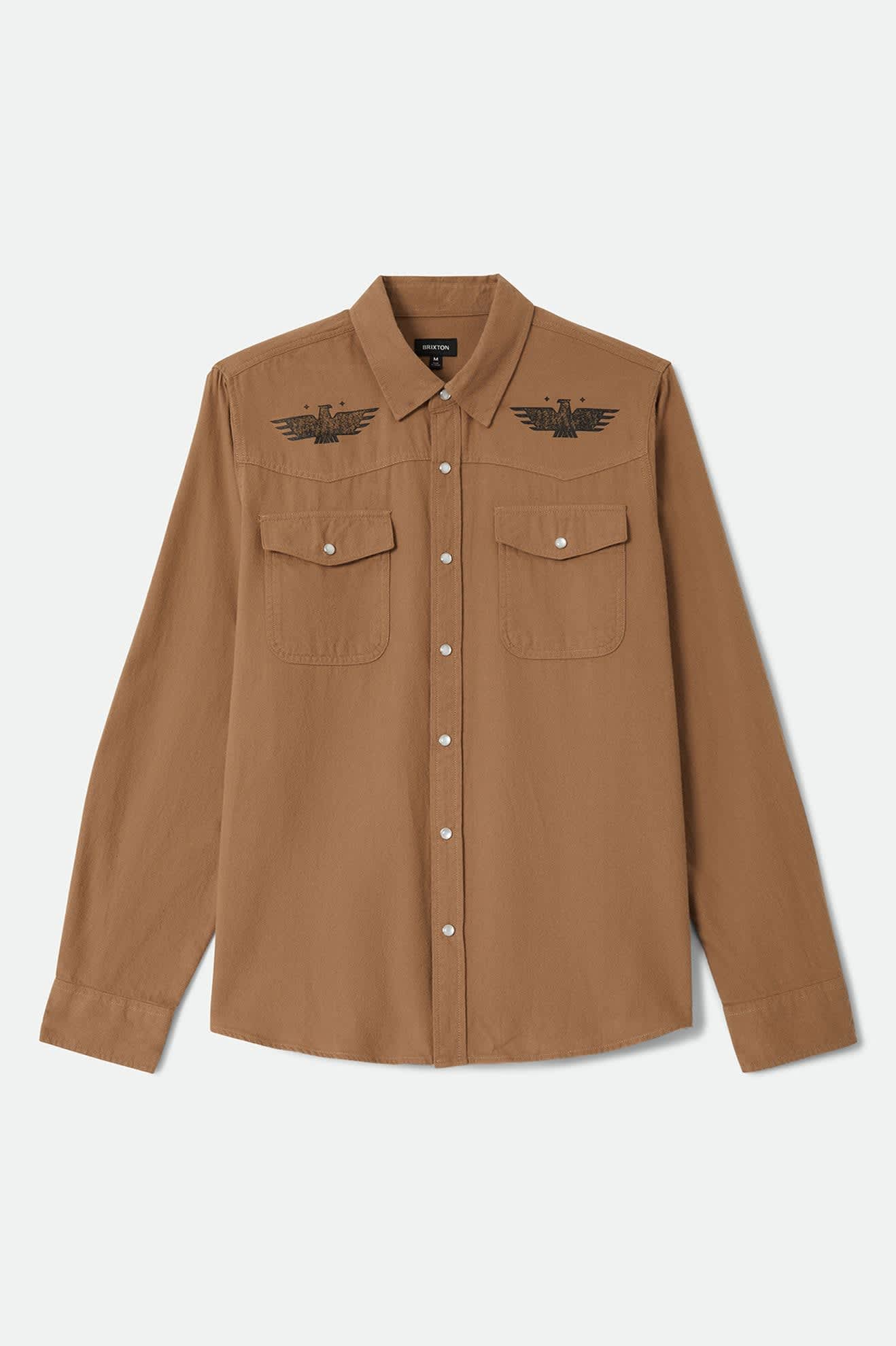 Men's Waylon Lightweight Overshirt in the color Khaki/Khaki - Front Product View