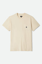 Men's Beta Sheild Short Sleeve Pocket T-Shirt in the color Cream - Front Product View
