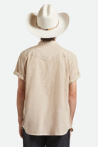Unisex Ford Truck Country Cowboy Hat in the color Wimbledon White/Camo - Men's Back View