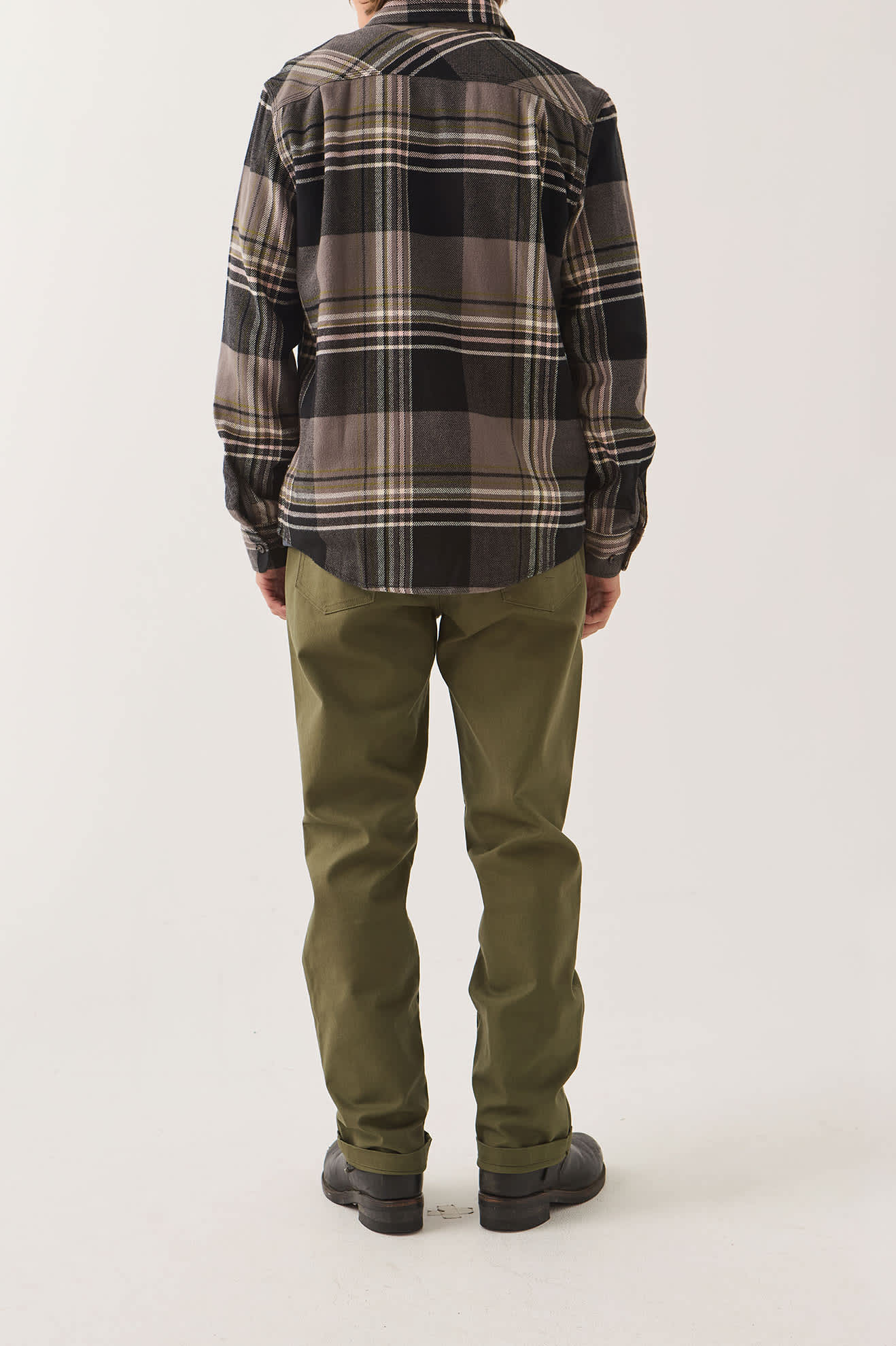 Men's Builders 5-Pocket Pant in the color Dark Olive - Additional Fit image