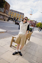 Men's Brixton Relaxed Short in the color Washed British Khaki - Men's Lifestyle image