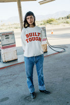 Women's Ford Built Tough Crew Fleece in the color Wimbledon White - Women's Lifestyle image