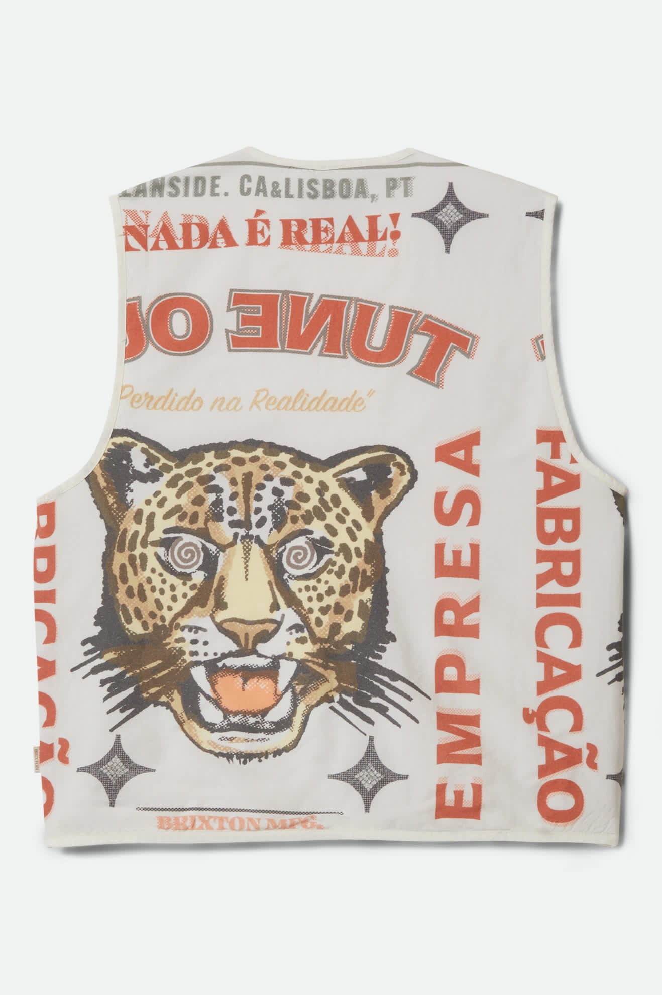 Women's The Luna Vest in the color Lost In Reality Print - Additional Laydown image