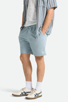Men's Everyday Corduroy Short in the color Dusty Blue - Men's Side View