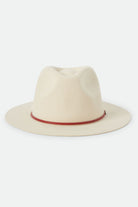 Unisex Wesley Fedora in the color Wax Paper/Red Earth - Additional Laydown image