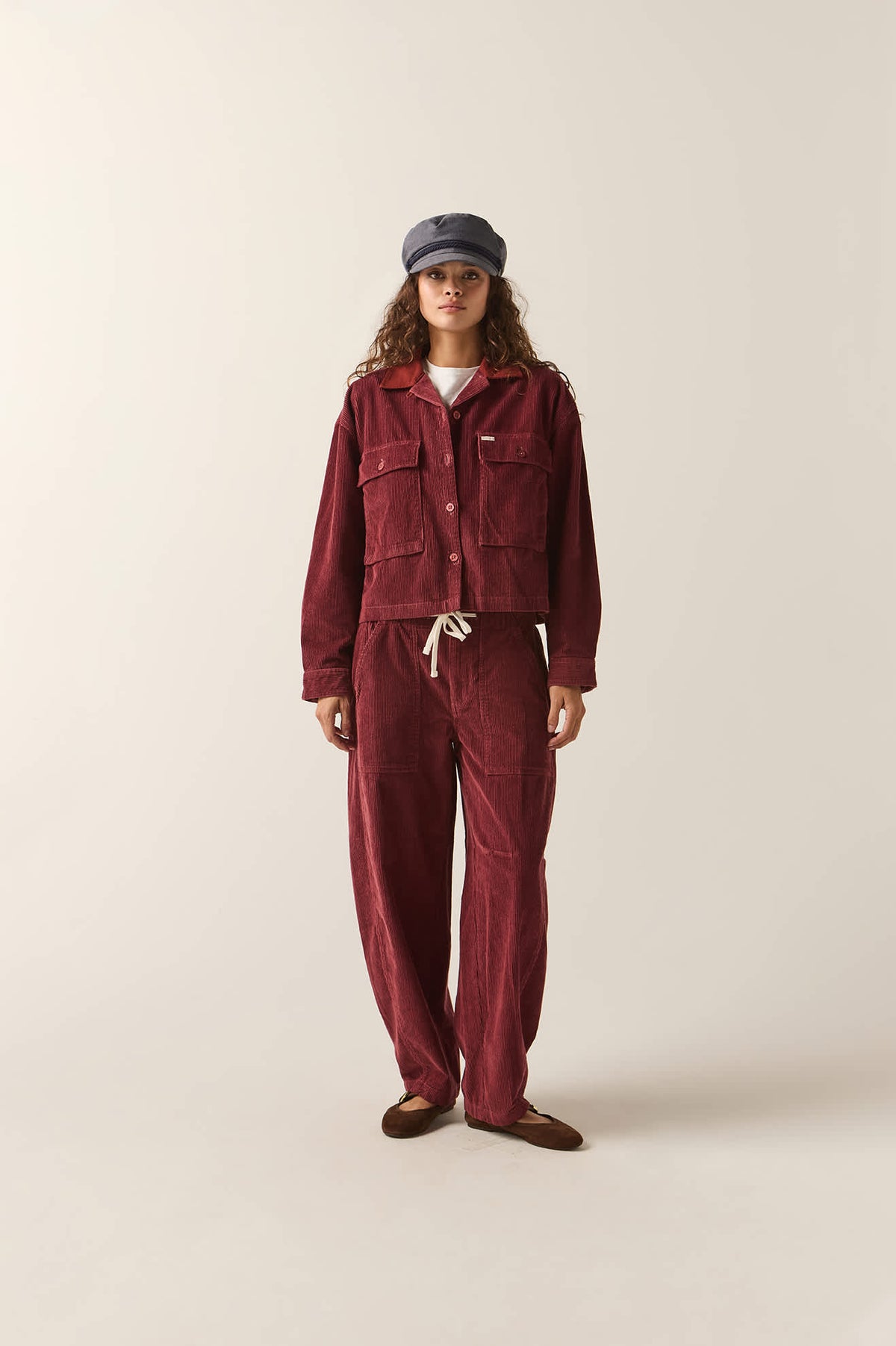 Women's Utopia Overshirt in the color Wild Ginger Cord - Additional Fit image