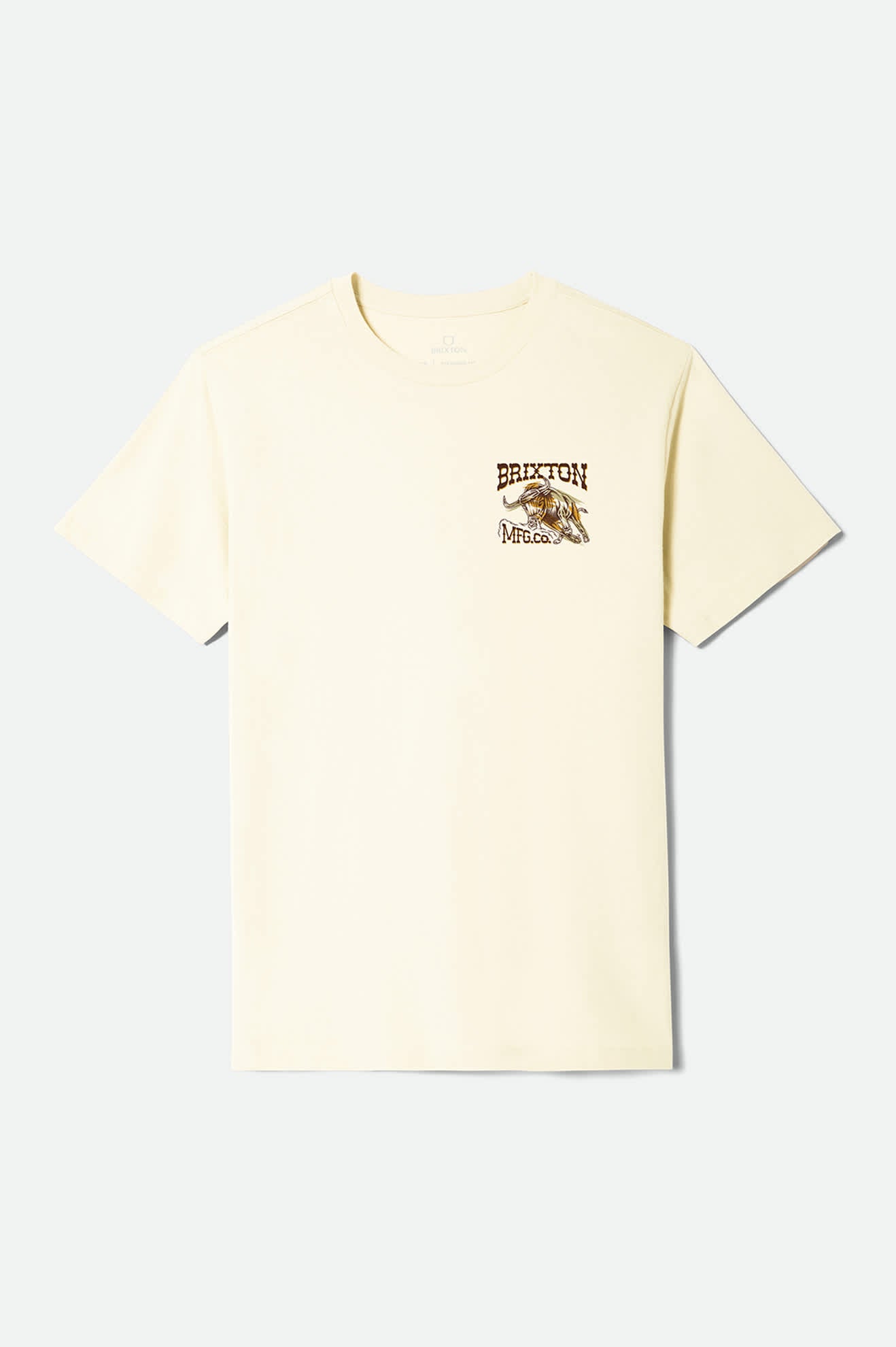 Men's Barquero Short Sleeve Standard T-Shirt in the color Cream - Front Product View