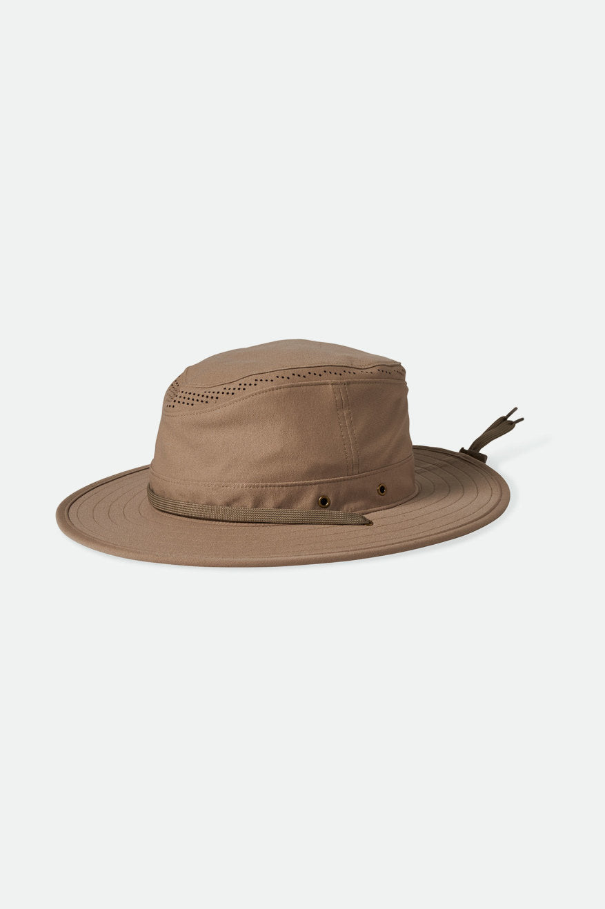Unisex Coolmax Packable Safari Bucket Hat In The Color Khaki Brixton