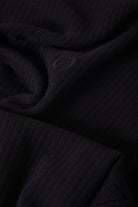 Men's Ribbed City S/S Polo in the color Black - Additional Laydown image