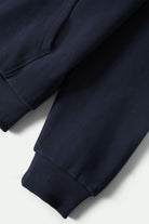 Men's Embroidered Heavyweight Half Zip in the color Mood Indigo - Additional Laydown image