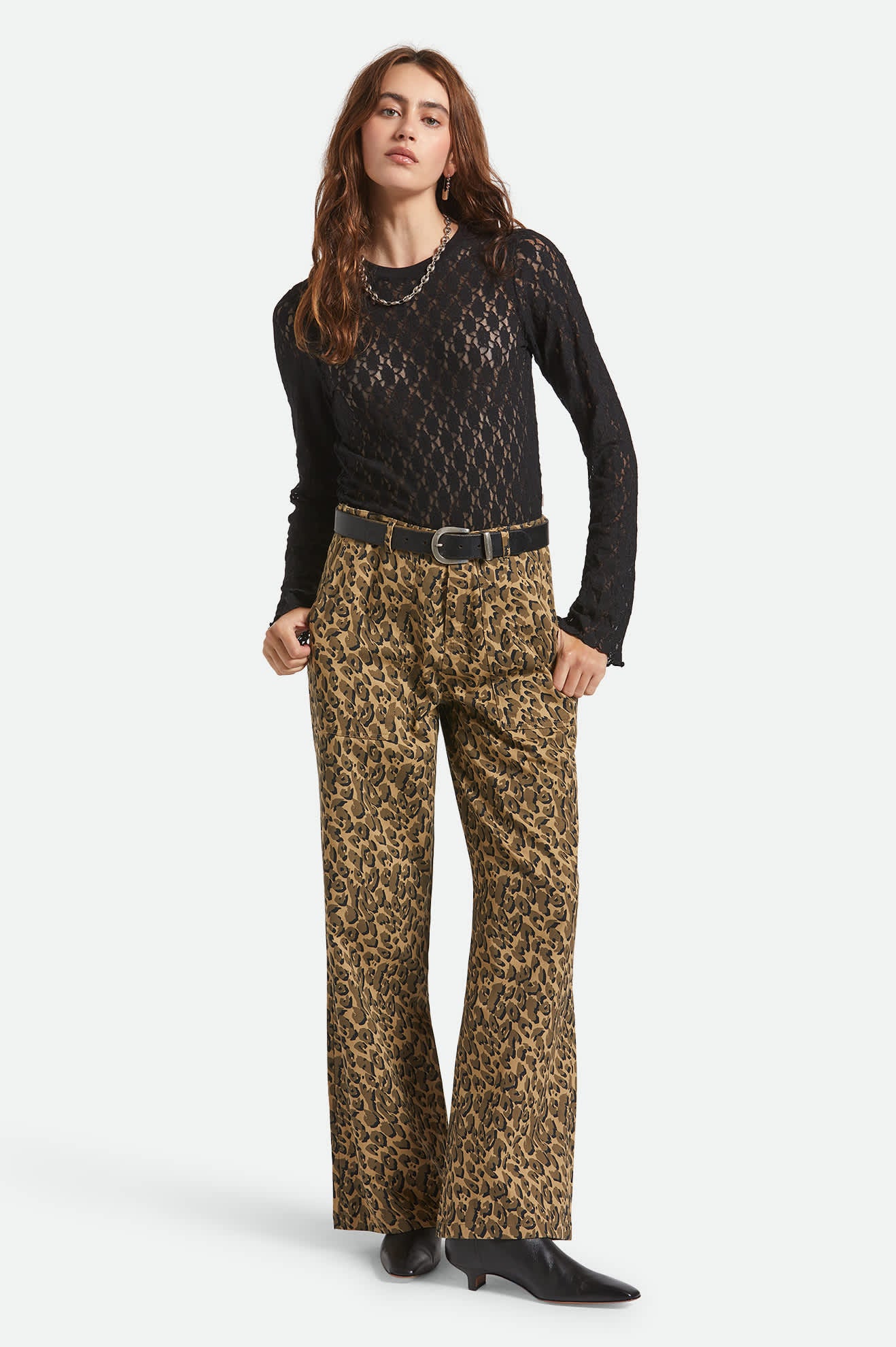 Women's Dolly Slim L/S Knit T-Shirt in the color Black - Additional Fit image