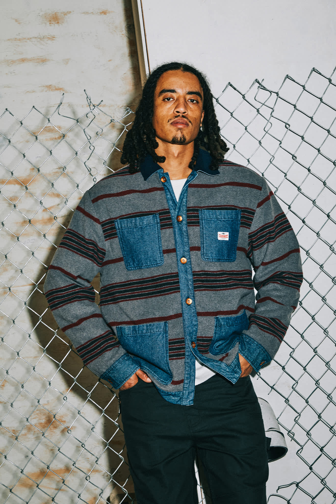 Men's Altered Threads Chore Coat in the color Medium Wash Denim - Men's Lifestyle image