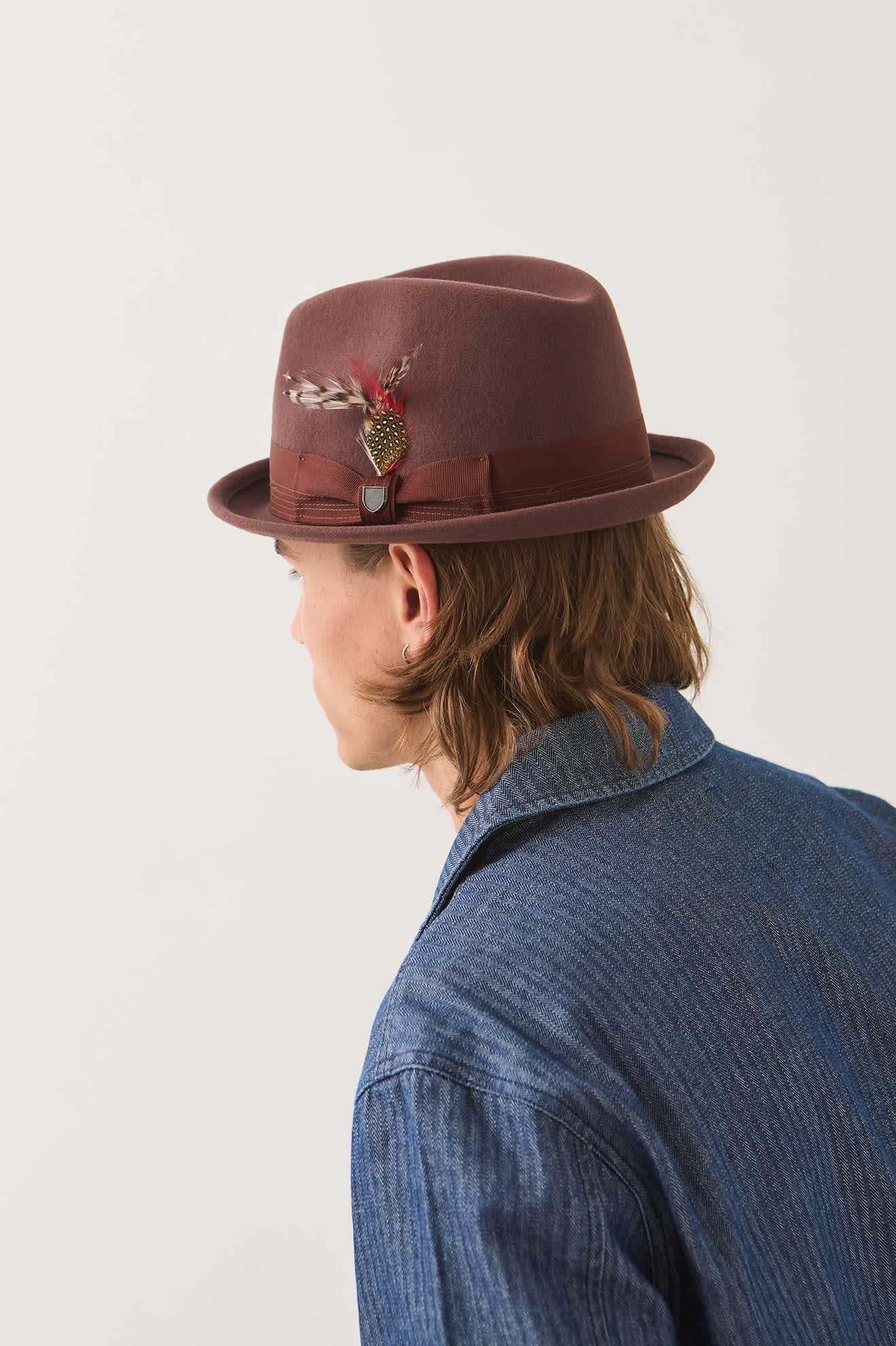 Unisex Gain Fedora in the color Chestnut - Additional Fit image