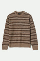 Men's Midnight Crew Sweater in the color Multi Neutral Stripe - Front Product View