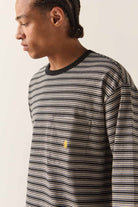 Men's Century Knit Top in the color Heather Grey Stripe - Additional Fit image