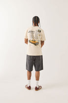 Men's Brixton Relaxed Short in the color Washed Black Denim - Men's Back View