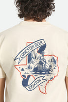 Men's Lone Star Armadillo Short Sleeve Standard T-Shirt in the color Cream - Additional Fit image