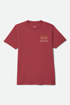 Men's Wheaton Short Sleeve Shirt in the color Robust Red Worn Wash - Front Product View