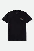 Men's Leeway Short Sleeve Shirt in the color Black Worn Wash - Front Product View