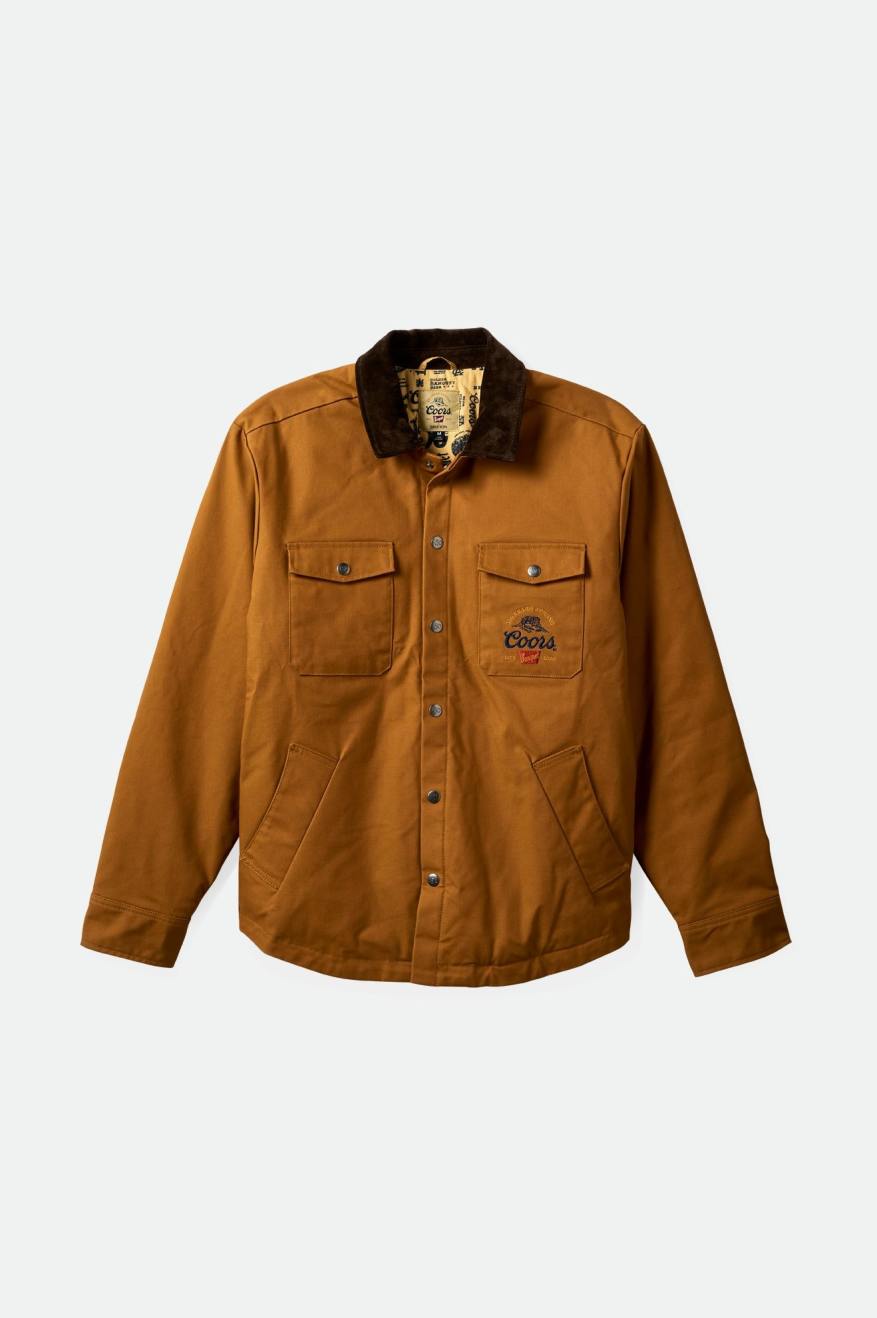 Men s Coors 150 Durham Lined Jacket In The Color Golden Brown Brixton