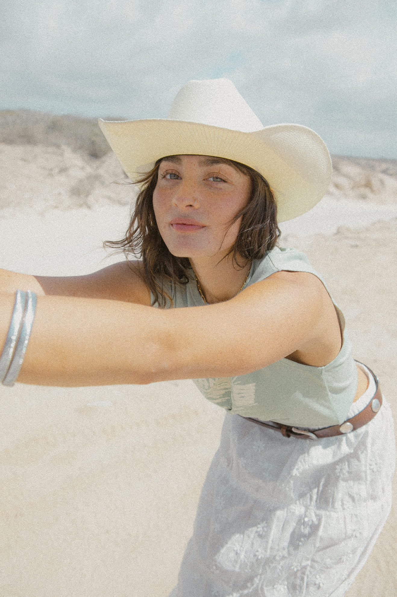 Unisex Laredo Straw Cowboy Hat in the color Bone - Men's Lifestyle image