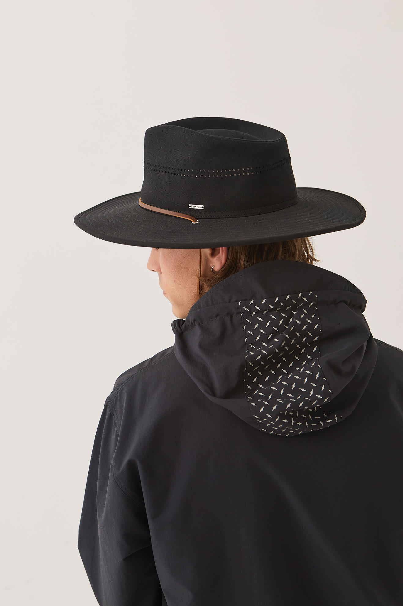 Unisex Beck Journey Canvas Hat in the color Black - Men's Back View