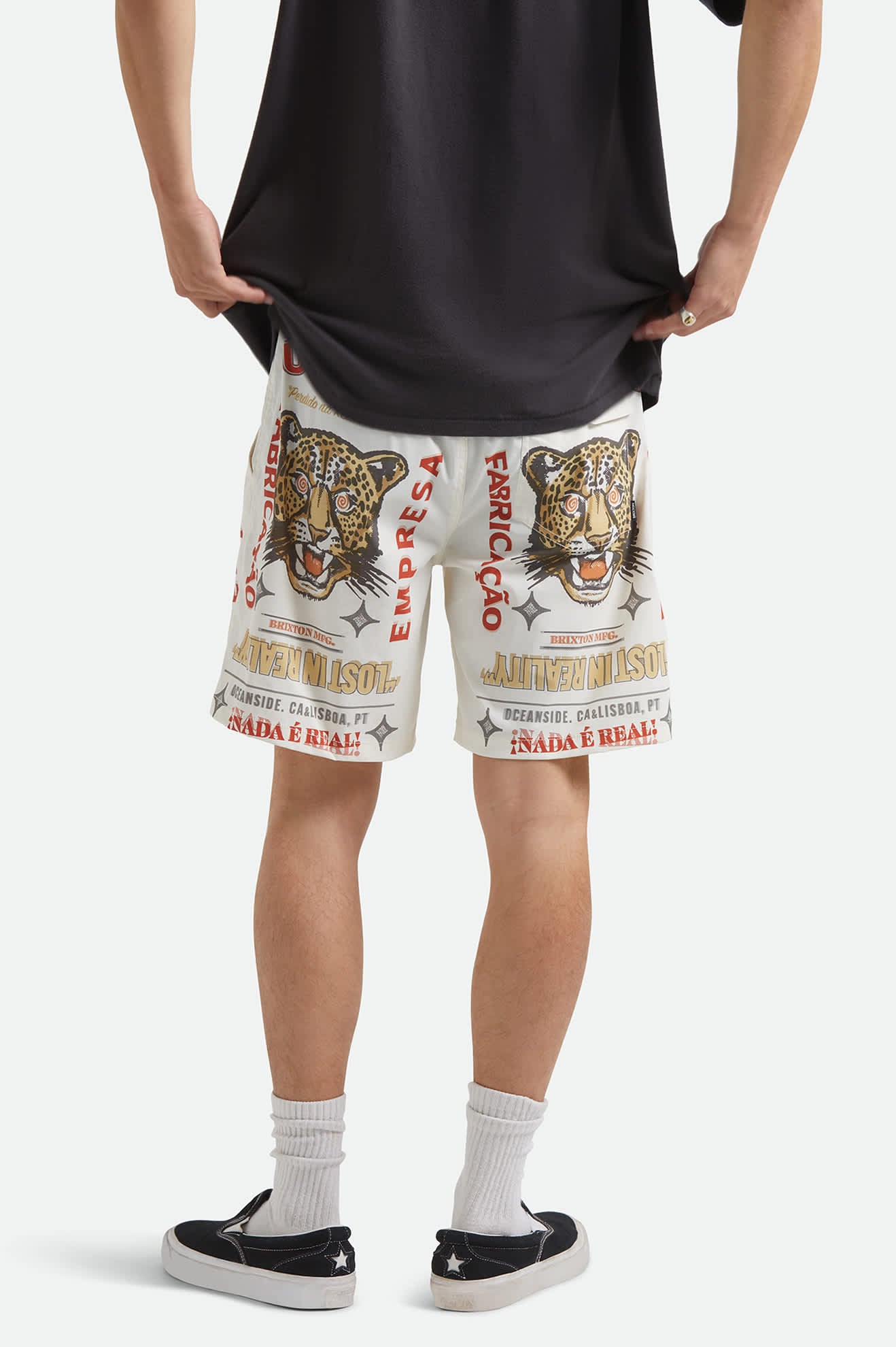 Men's Everyday Stretch Hybrid Short 7" in the color Lost In Reality - Men's Back View