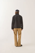 Men's Painters Jacket in the color Washed Black - Men's Back View