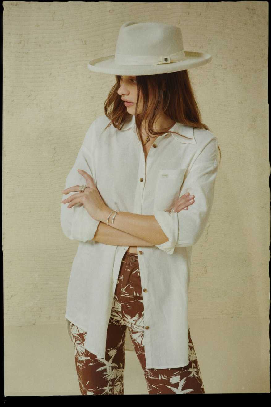 Vintage Linen L/S Woven Shirtdress - Off White