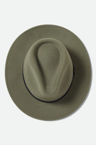 Unisex Messer Packable Fedora in the color Olive Surplus/Black - Additional Laydown image