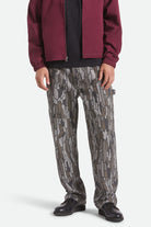 Men's Builders Carpenter Stretch Pant in the color Bark Camo - Men's Front View