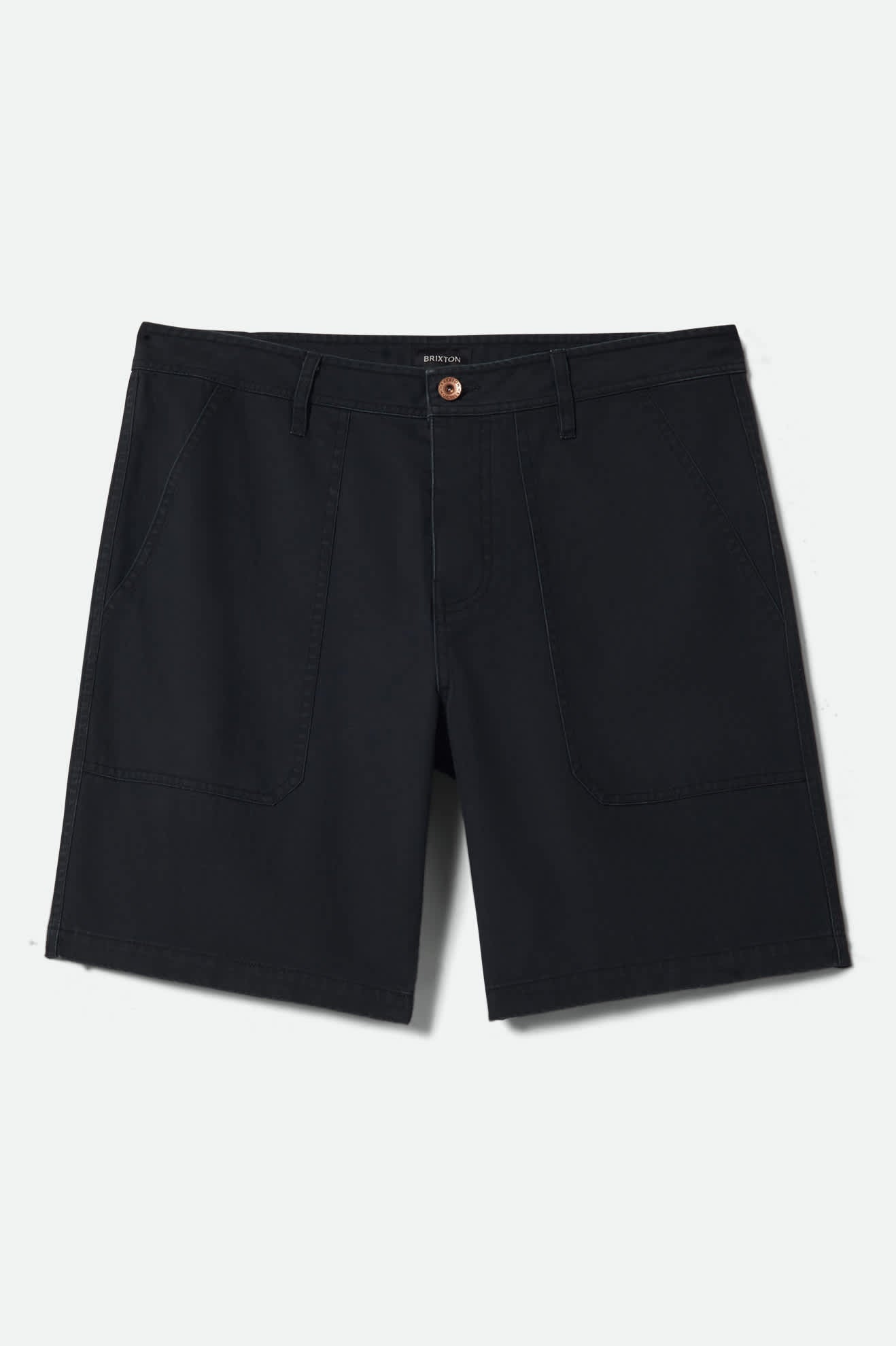 Men's Surplus Vintage Wash Herringbone Short in the color Washed Black - Front Product View