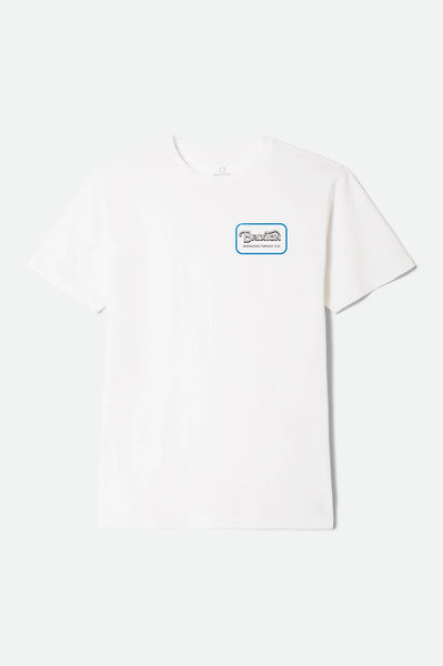 Men's Grade Short Sleeve Standard T-Shirt in White/Washed Black