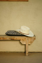Unisex Laredo Straw Cowboy Hat in the color Bone - Additional Laydown image