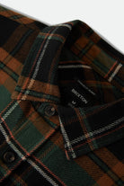 Men's Bowery Flannel in the color Black/Pine Needle - Additional Laydown image