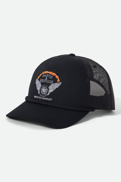 Unisex Leeway Trucker Hat in Black/Black – Brixton