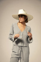 Women's Marina Panama Lifeguard Hat in the color Panama White - Additional Fit View