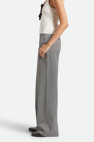 Women's Houndstooth Leisure Trouser in the color Winter White/Black - Women's Side View